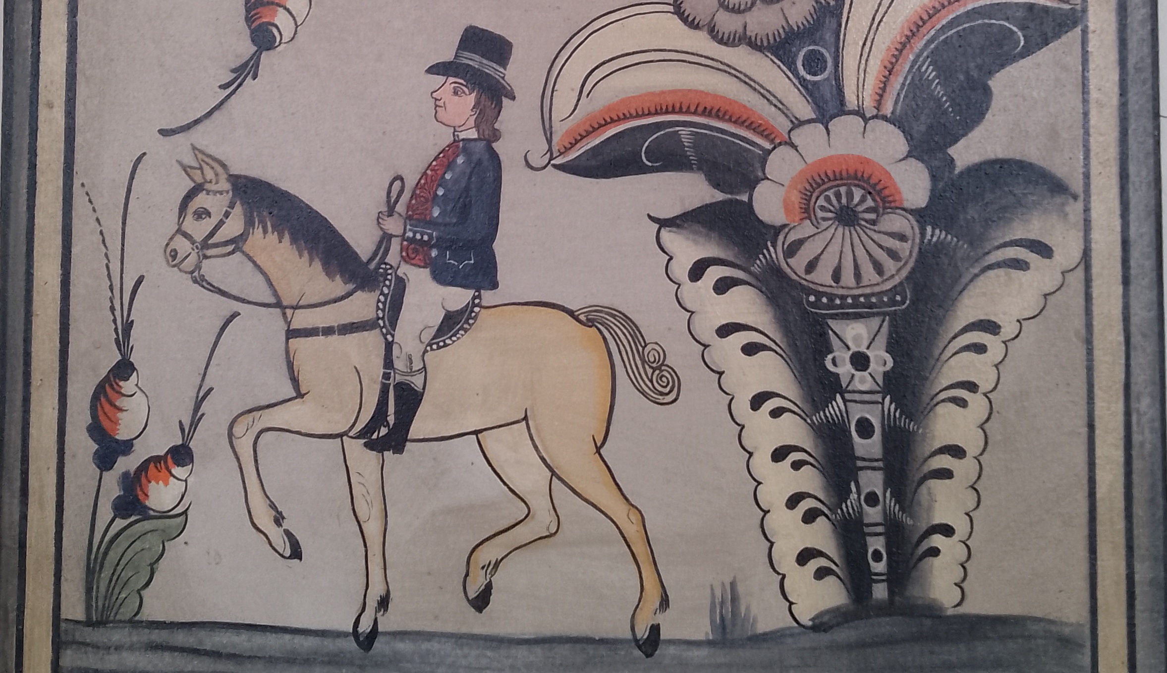 Urklipp av en gammaldags affisch med texten "Jag kommer från Dhalarna"